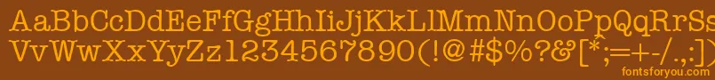 ModerntypewriterRegular Font – Orange Fonts on Brown Background