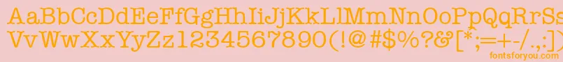 ModerntypewriterRegular Font – Orange Fonts on Pink Background