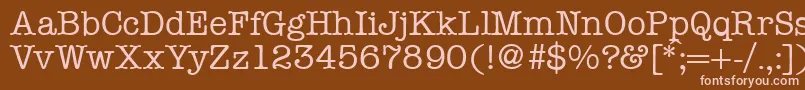 ModerntypewriterRegular Font – Pink Fonts on Brown Background