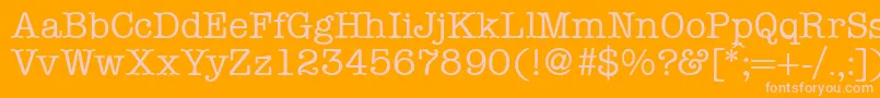 ModerntypewriterRegular Font – Pink Fonts on Orange Background