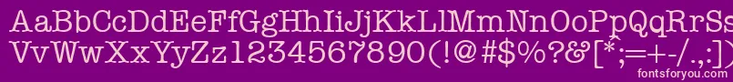 ModerntypewriterRegular Font – Pink Fonts on Purple Background