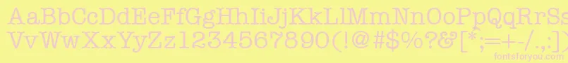 ModerntypewriterRegular Font – Pink Fonts on Yellow Background