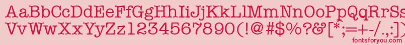 ModerntypewriterRegular Font – Red Fonts on Pink Background