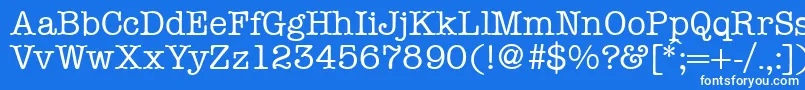 ModerntypewriterRegular Font – White Fonts on Blue Background