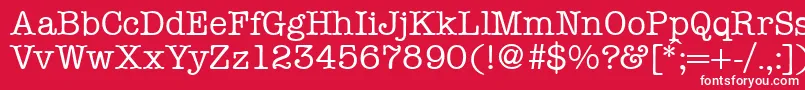 fuente ModerntypewriterRegular – Fuentes Blancas Sobre Fondo Rojo