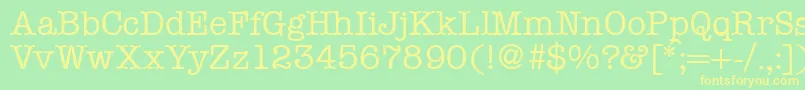 ModerntypewriterRegular Font – Yellow Fonts on Green Background