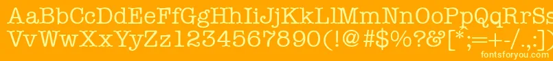 Подробнее о шрифте ModerntypewriterRegular Шрифт ModerntypewriterRegular – жёлтые шрифты на оранжевом фоне