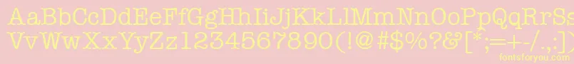 ModerntypewriterRegular Font – Yellow Fonts on Pink Background