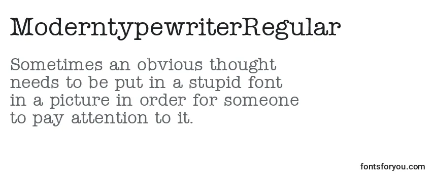 ModerntypewriterRegular Font