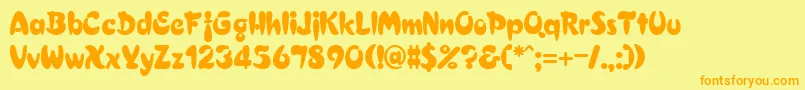 CressidaRegular Font – Orange Fonts on Yellow Background