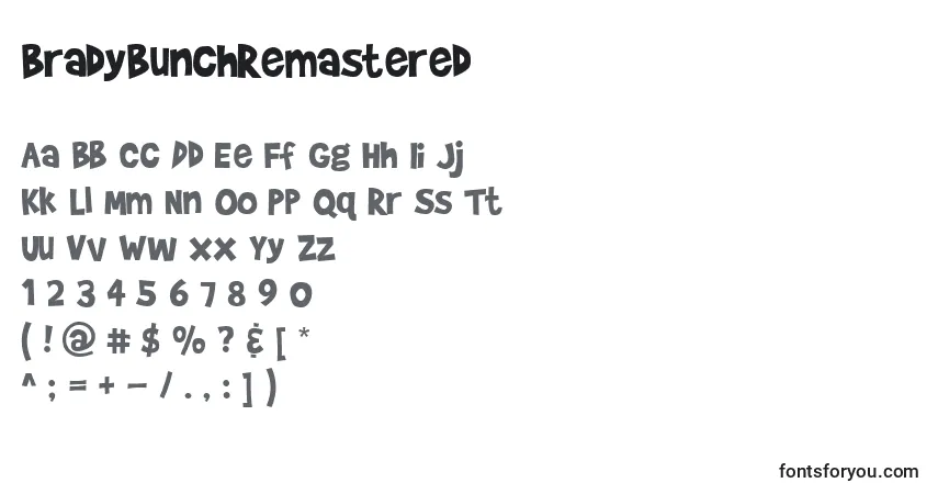 Schriftart BradyBunchRemastered – Alphabet, Zahlen, spezielle Symbole