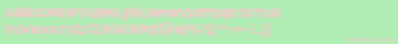 BradyBunchRemastered Font – Pink Fonts on Green Background