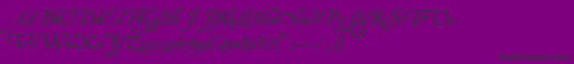 P22grenville Font – Black Fonts on Purple Background