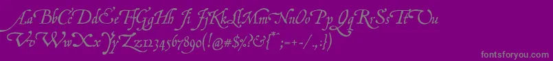 P22grenville Font – Gray Fonts on Purple Background