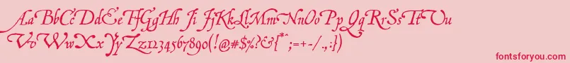 フォントP22grenville – ピンクの背景に赤い文字
