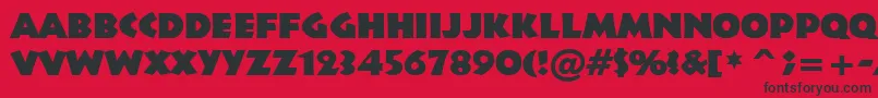 Informal011BlackBt Font – Black Fonts on Red Background