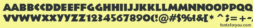 Informal011BlackBt Font – Black Fonts on Yellow Background