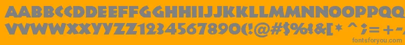 Informal011BlackBt Font – Gray Fonts on Orange Background