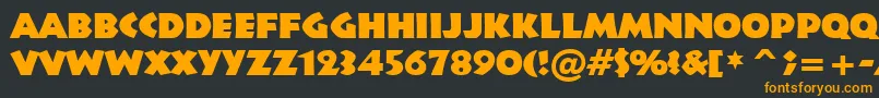 Informal011BlackBt Font – Orange Fonts on Black Background