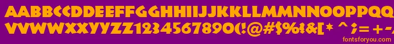 Informal011BlackBt Font – Orange Fonts on Purple Background