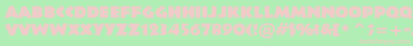 Informal011BlackBt Font – Pink Fonts on Green Background