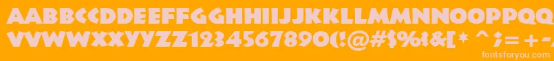 Informal011BlackBt Font – Pink Fonts on Orange Background