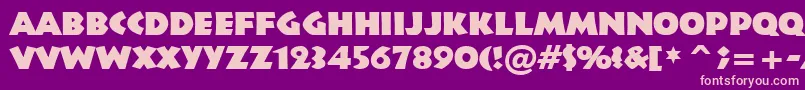 Informal011BlackBt Font – Pink Fonts on Purple Background