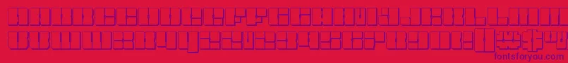Starnursery3D-Schriftart – Violette Schriften auf rotem Hintergrund