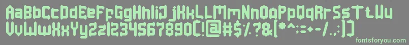 BabyMetal Font – Green Fonts on Gray Background