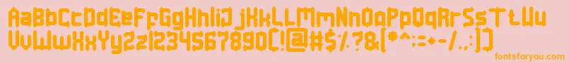 BabyMetal Font – Orange Fonts on Pink Background