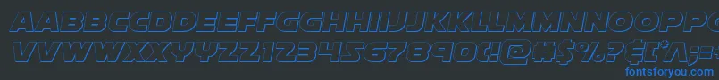 Soloistout Font – Blue Fonts on Black Background