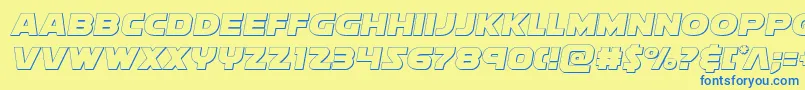 Soloistout Font – Blue Fonts on Yellow Background
