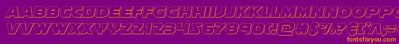Soloistout Font – Orange Fonts on Purple Background