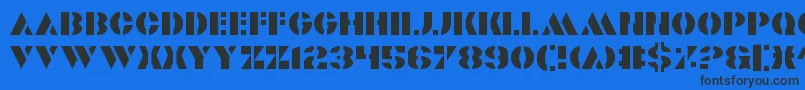 Valiant Font – Black Fonts on Blue Background