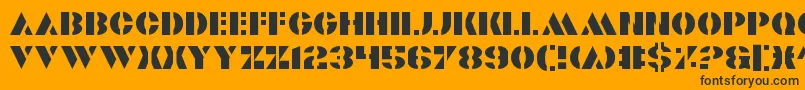 Valiant Font – Black Fonts on Orange Background