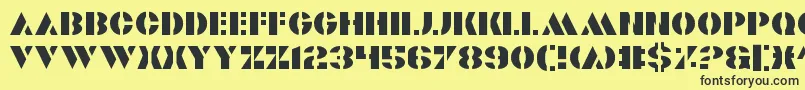 Valiant Font – Black Fonts on Yellow Background