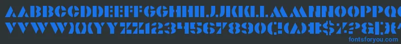 Шрифт Valiant – синие шрифты на чёрном фоне