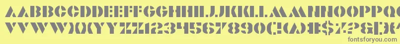 Valiant Font – Gray Fonts on Yellow Background