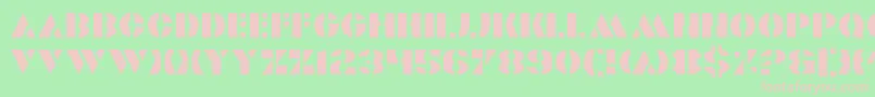 Valiant Font – Pink Fonts on Green Background