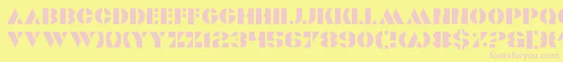 Valiant Font – Pink Fonts on Yellow Background