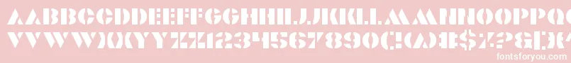 Valiant Font – White Fonts on Pink Background