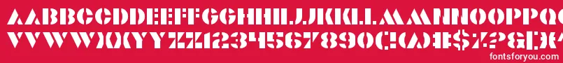 Valiant Font – White Fonts on Red Background
