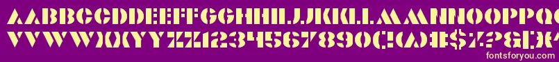 Valiant Font – Yellow Fonts on Purple Background