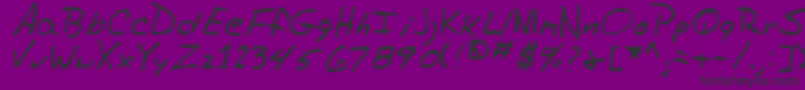 RiggsRegular-Schriftart – Schwarze Schriften auf violettem Hintergrund