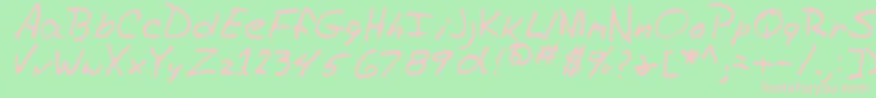 RiggsRegular Font – Pink Fonts on Green Background