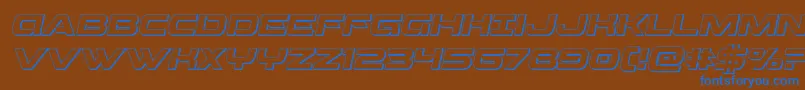 Beamweapon3Dital Font – Blue Fonts on Brown Background