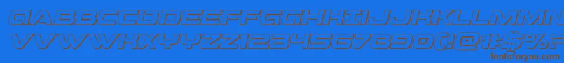 Beamweapon3Dital Font – Brown Fonts on Blue Background