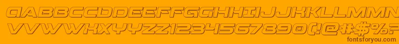Beamweapon3Dital Font – Brown Fonts on Orange Background