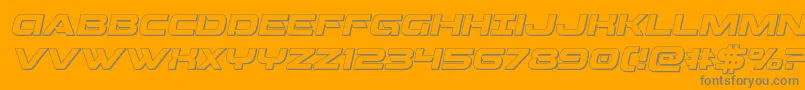 Шрифт Beamweapon3Dital – серые шрифты на оранжевом фоне