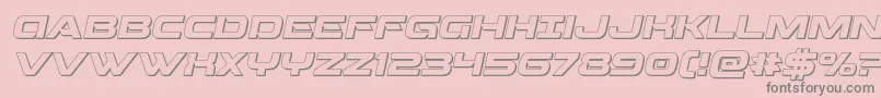 fuente Beamweapon3Dital – Fuentes Grises Sobre Fondo Rosa